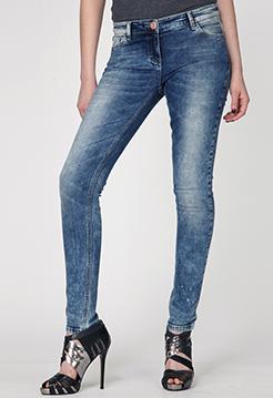 Lady's snow wash jeans LD005